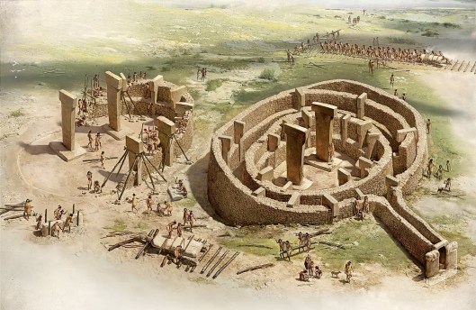 Gobekli Tepe - Artist's rendition of construction