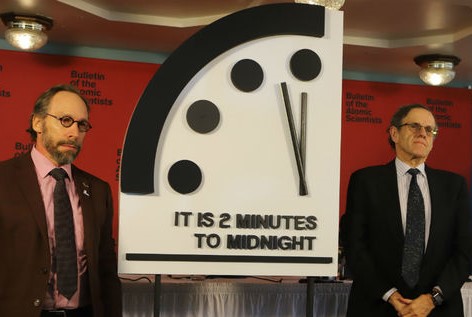 Doomsday Clock updated to two minutes to midnight - 25 January 2018