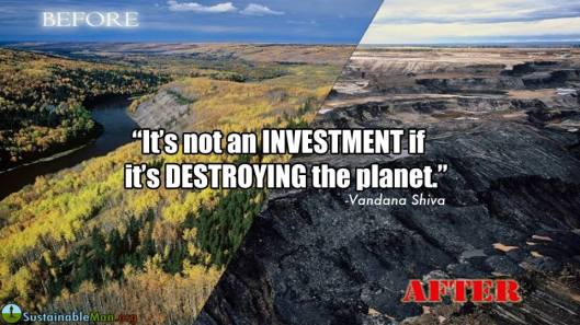 Athabasca Tar Sands - Alberta - Canada - Before and after arrival of oil companies