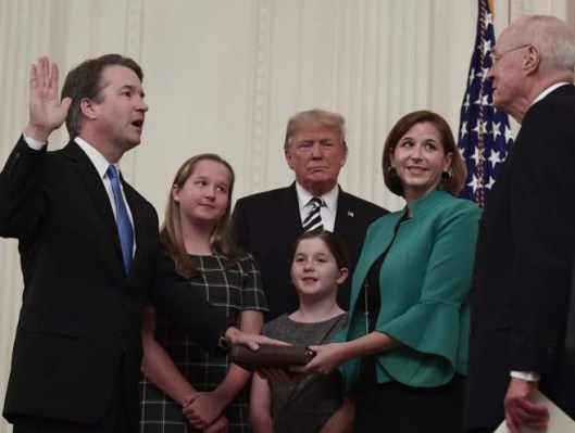 Brett Kavanaugh sworn in to the US Supreme Court - 6 October 2018